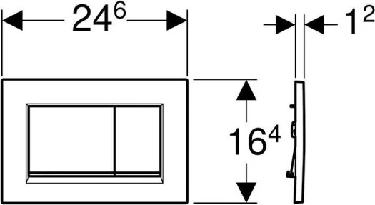 Geberit 115.883.JT.1 - Pulsante di scarico Sigma30 24,6 x 16,4 cm bianco/cromo lucido