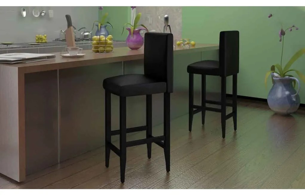 Sgabelli Da Bar 4 Pz Neri İn Similpelle /