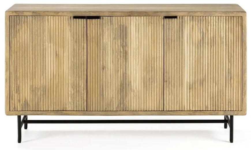Cassettiera di colore naturale in mango massiccio 150x85x40 cm Mundra – MOME
