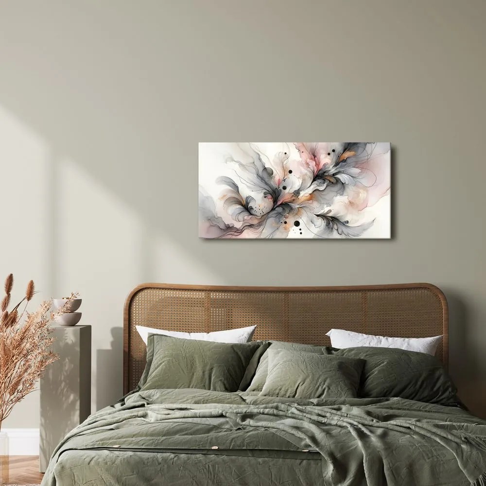 Quadro su tela – Linee floreali nella nebbia