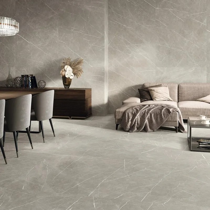 Piastrella da pavimento e rivestimento interno 120 x 120 cm Sp. 9 mm rettificato Eternal in gres porcellanato taupe opaco traffico medio forte (pei 3/5) R9 1.44 mq