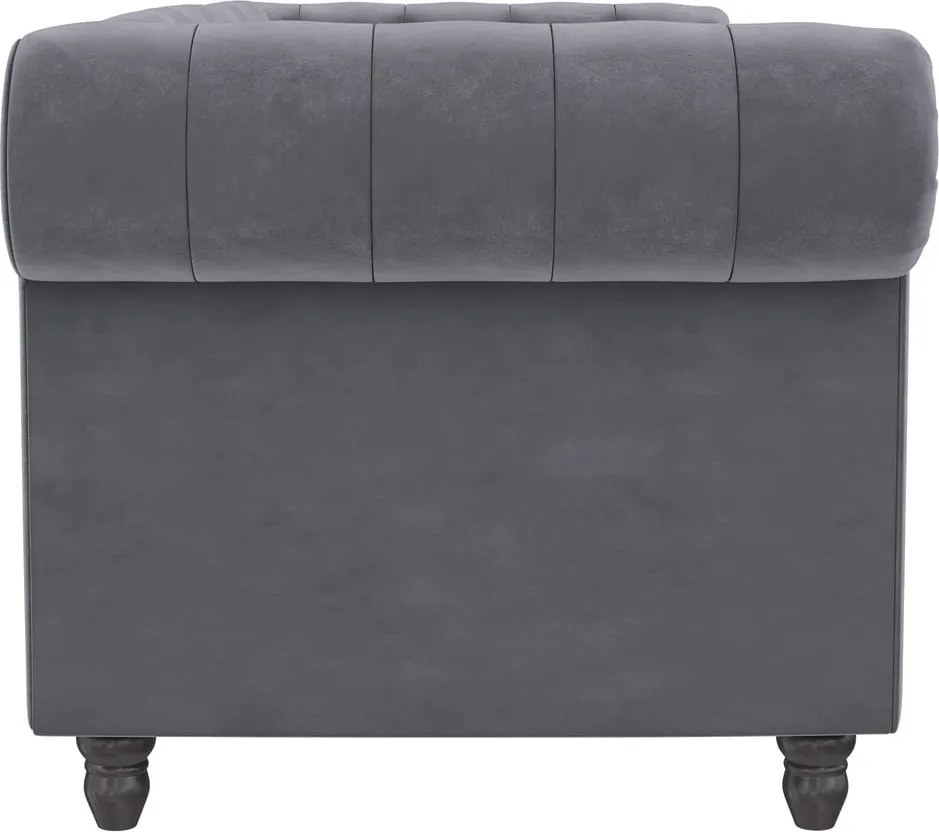 Divano in velluto grigio scuro 236 cm Felix - Støraa