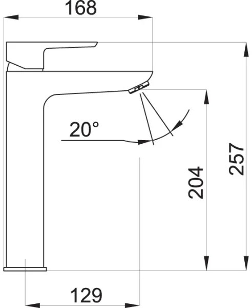 Novaservis - Rubinetto del lavandino METALIA ECO 25,7 cm cromo lucido
