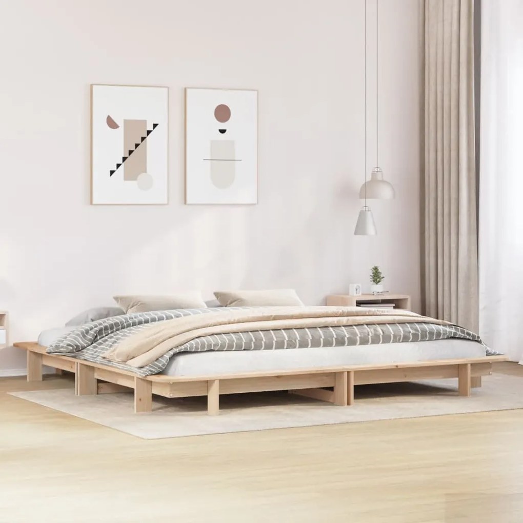 Letto senza materasso 160x200 cm in legno massello di pino