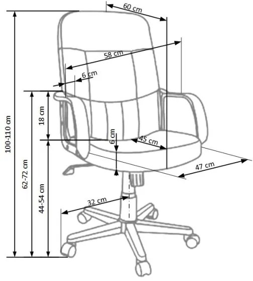 Sedia da ufficio ZIRUQ nera