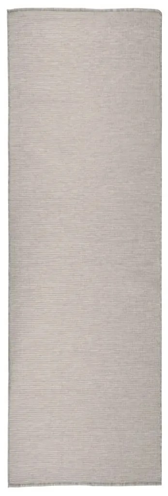 Tappeto Da Esterni A Tessitura Piatta 80x250 Cm Tortora /