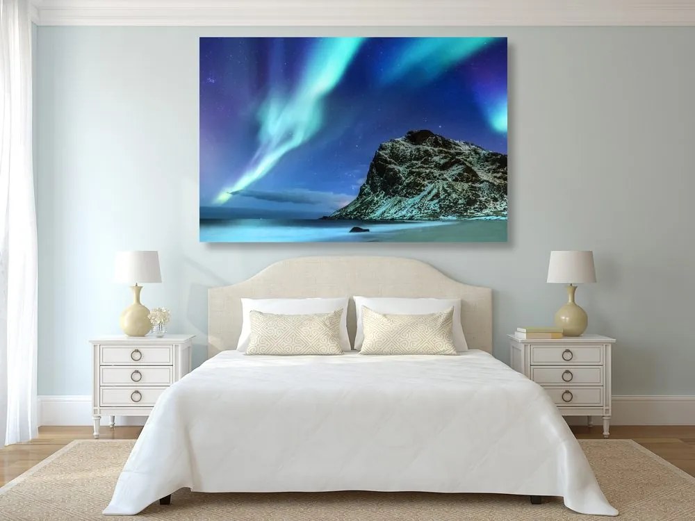 Quadro su tela – Aurora boreale in Norvegia
