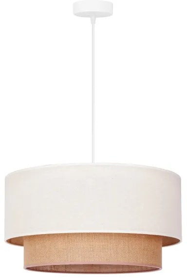 Duolla - Lampadario a sospensione con filo BOHO 1xE27/40W/230V diametro 45 cm color crema/marrone