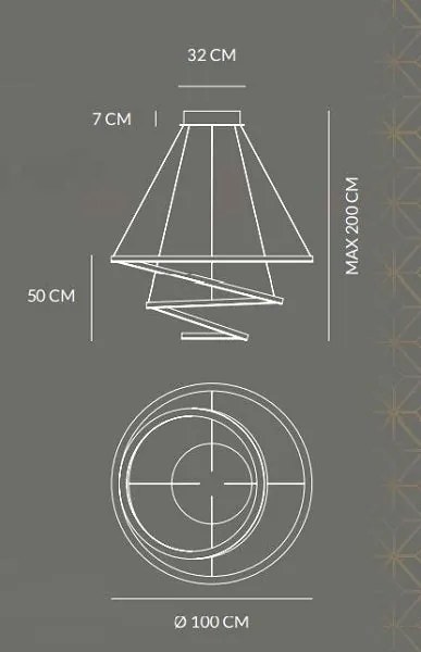 Hurricane dimmerabile 175w 6400lm 3000k