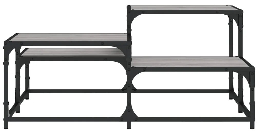 Tavolino salotto grigio sonoma 87,5x87,5x40cm legno multistrato
