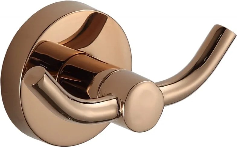 Mexen Remo doppio gancio per asciugamano, oro rosa - 70507352-60