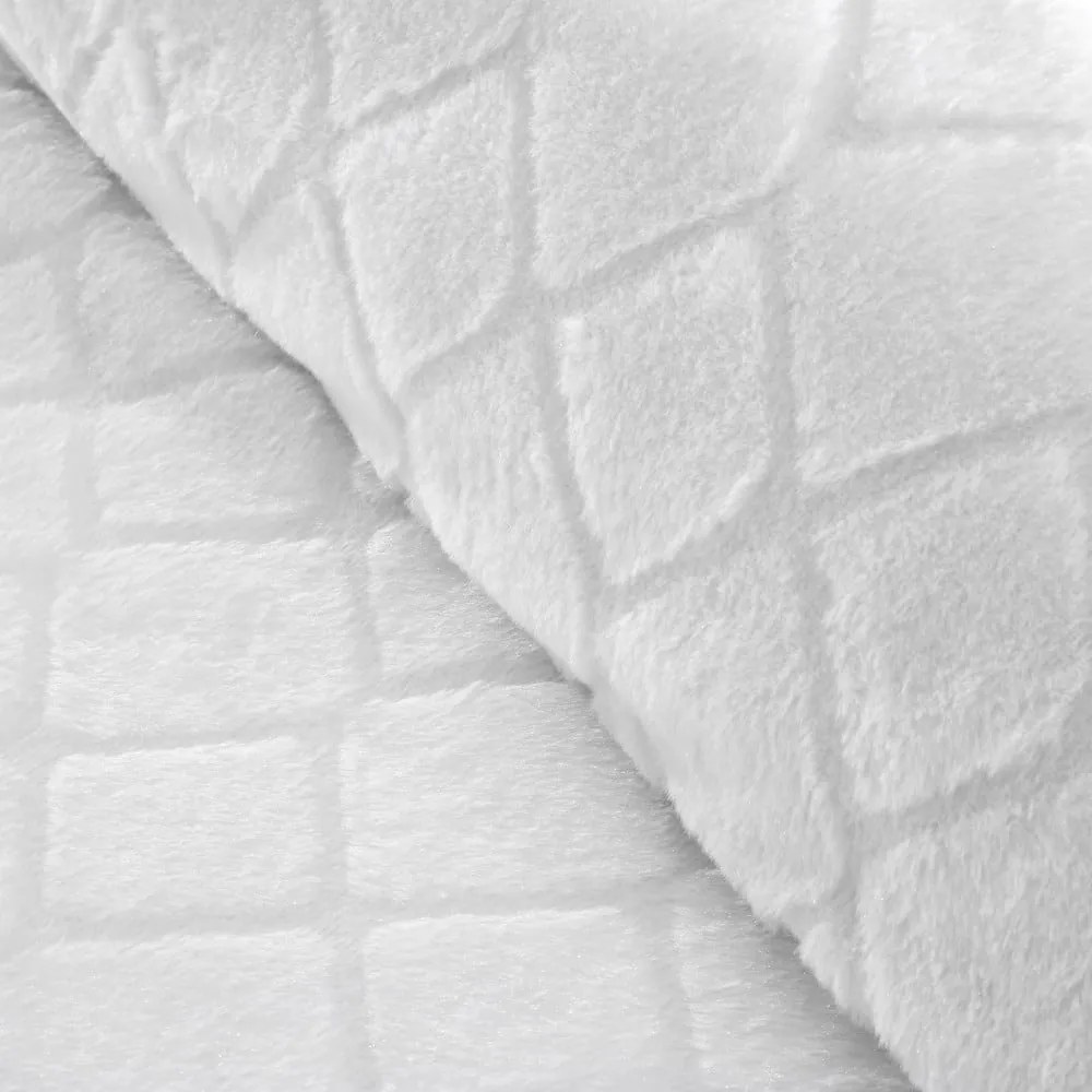 Biancheria da letto matrimoniale micro felpata bianca 200x200 cm Cosy Diamond - Catherine Lansfield