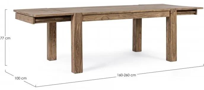 Tavolo in legno allungabile Salford 160-260x100
