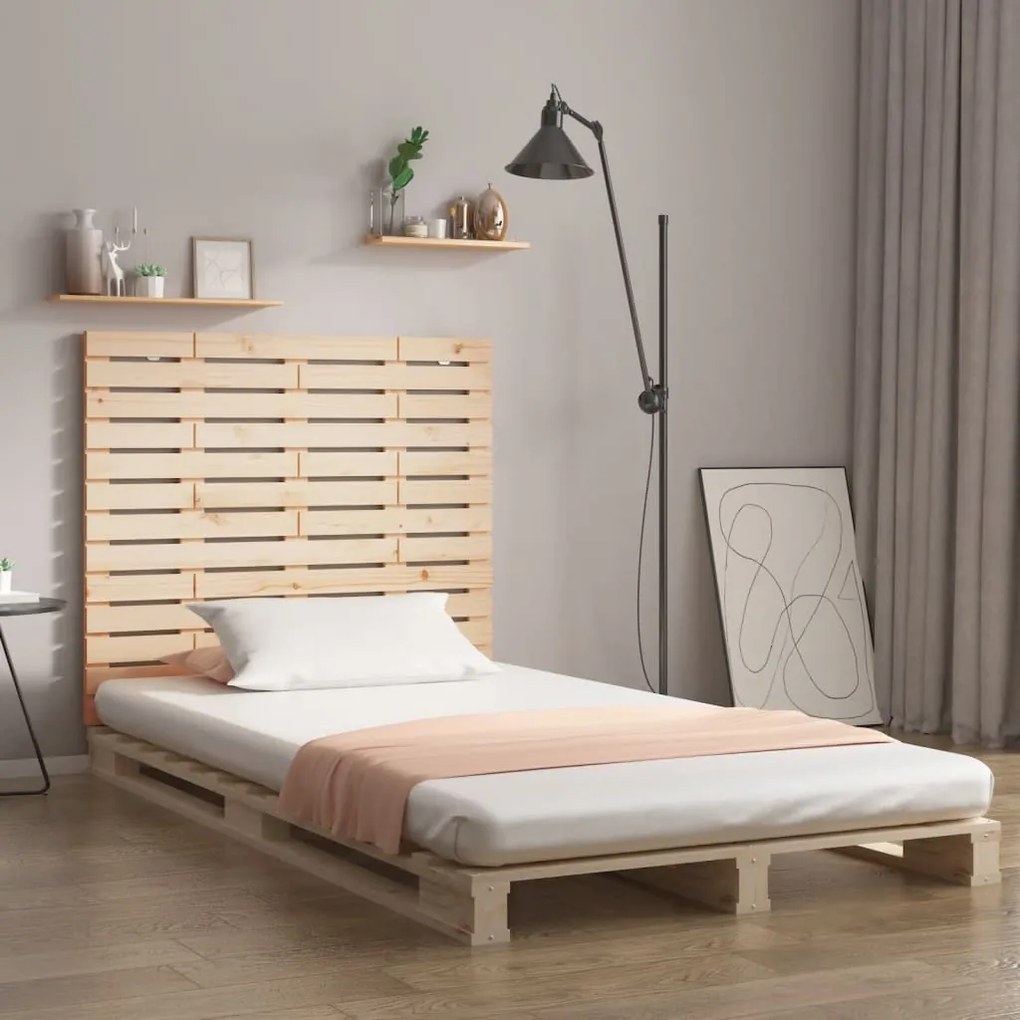 Testiera Da Parete 96x3x91,5 Cm İn Legno Massello Di Pino /