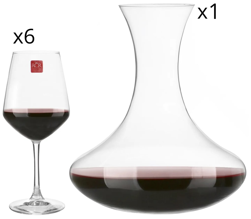 Set 6 calici e decanter Universum