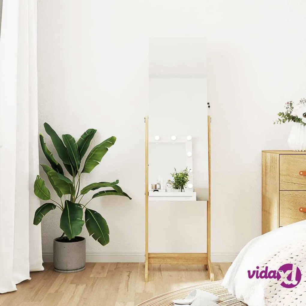 vidaXL Armadio Portagioie Specchio Autoportante 42x38x152 cm