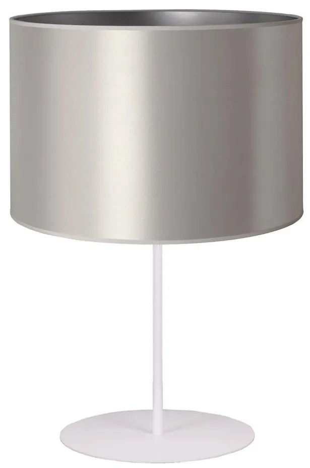 Duolla - Lampada da tavolo CANNES 1xE14/15W/230V diametro 20 cm argento/bianco