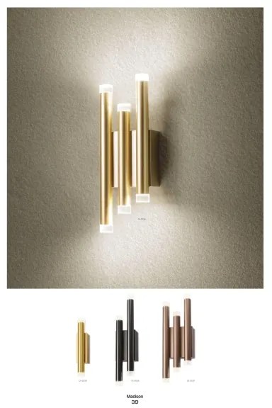 Redo 01-2035 - Applique a LED MADISON 4xLED/4W/230V nero