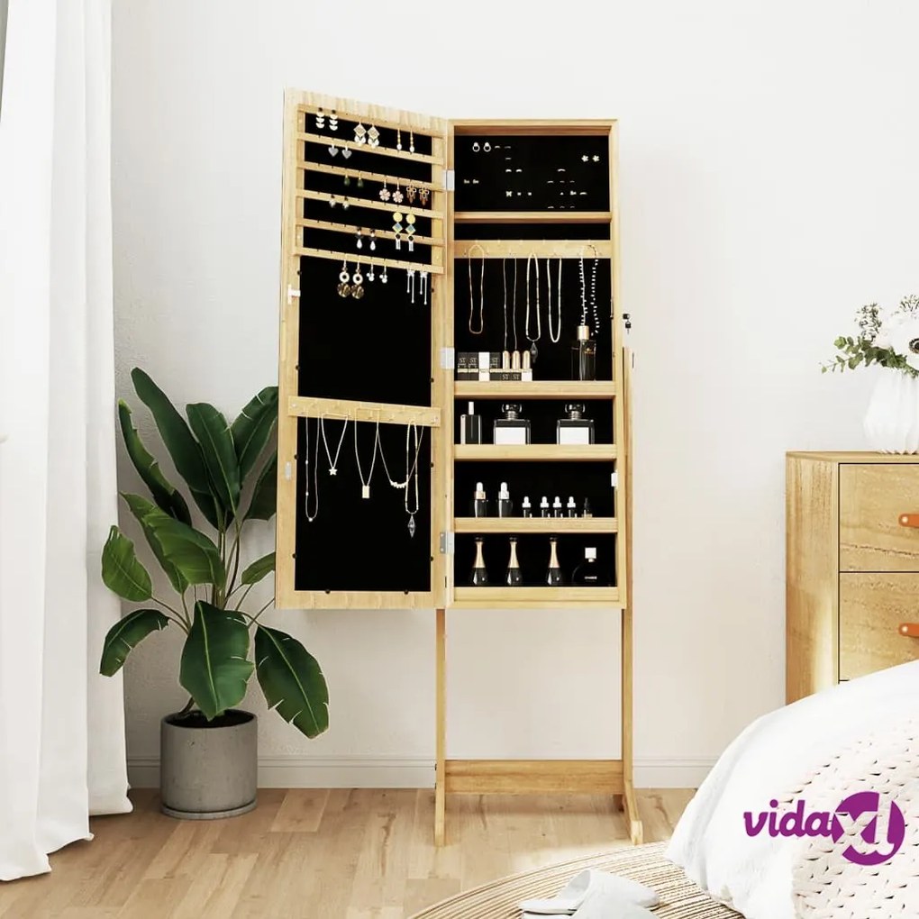 vidaXL Armadio Portagioie Specchio Autoportante 42x38x152 cm