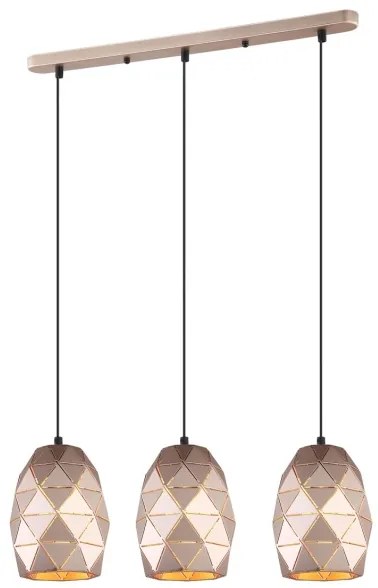 ITALUX MDM-3480/3 GD - Lampadario a sospensione con filo HARLEY 3xE27/40W/230V oro