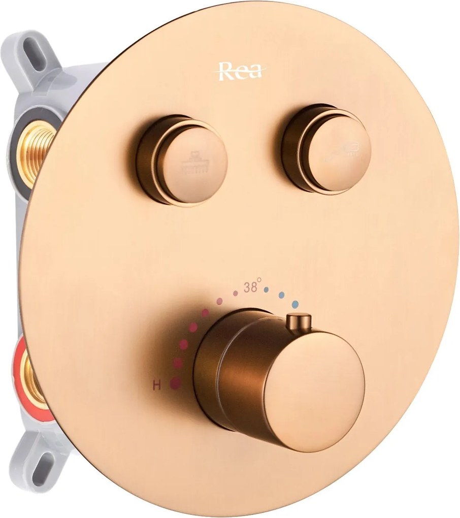 Set doccia da incasso Rea LUNGO COPPER BRUSH  BOX