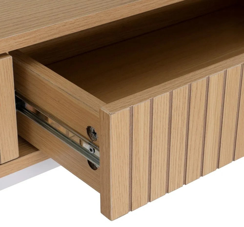 Tavolo consolle di colore naturale con effetto rovere 30x100 cm Mid-Lines – Casa Selección