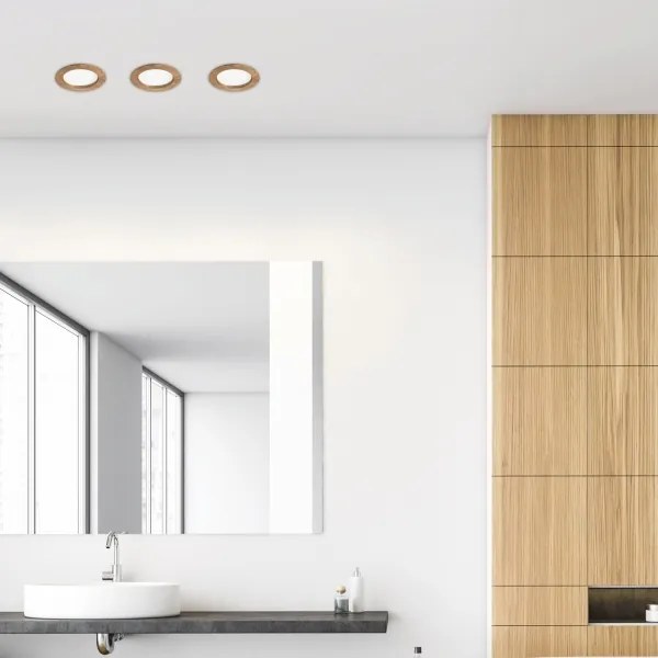 Lampada LED da incasso WOODY SPOT LED/12,5W/230V 3000K noce Ø16 cm