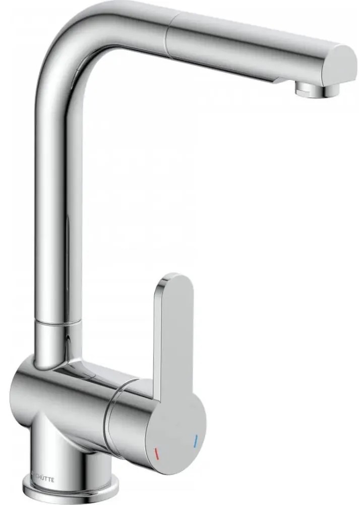 Schütte 79700 - Rubinetto da cucina con doccetta estraibile LONDON, cromo lucido