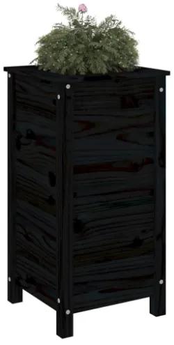 Fioriera da Giardino Nera 40x40x78 cm Legno Massello di Pino