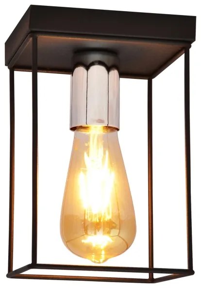 Plafoniera FINN 1xE27/15W/230V nero/cromo