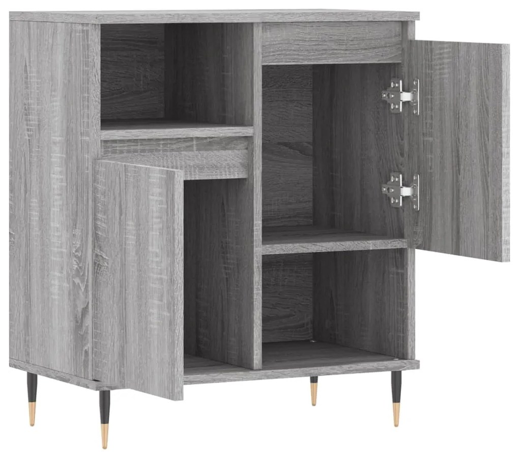 Credenza Grigio Sonoma 60x35x70 cm in Legno Multistrato