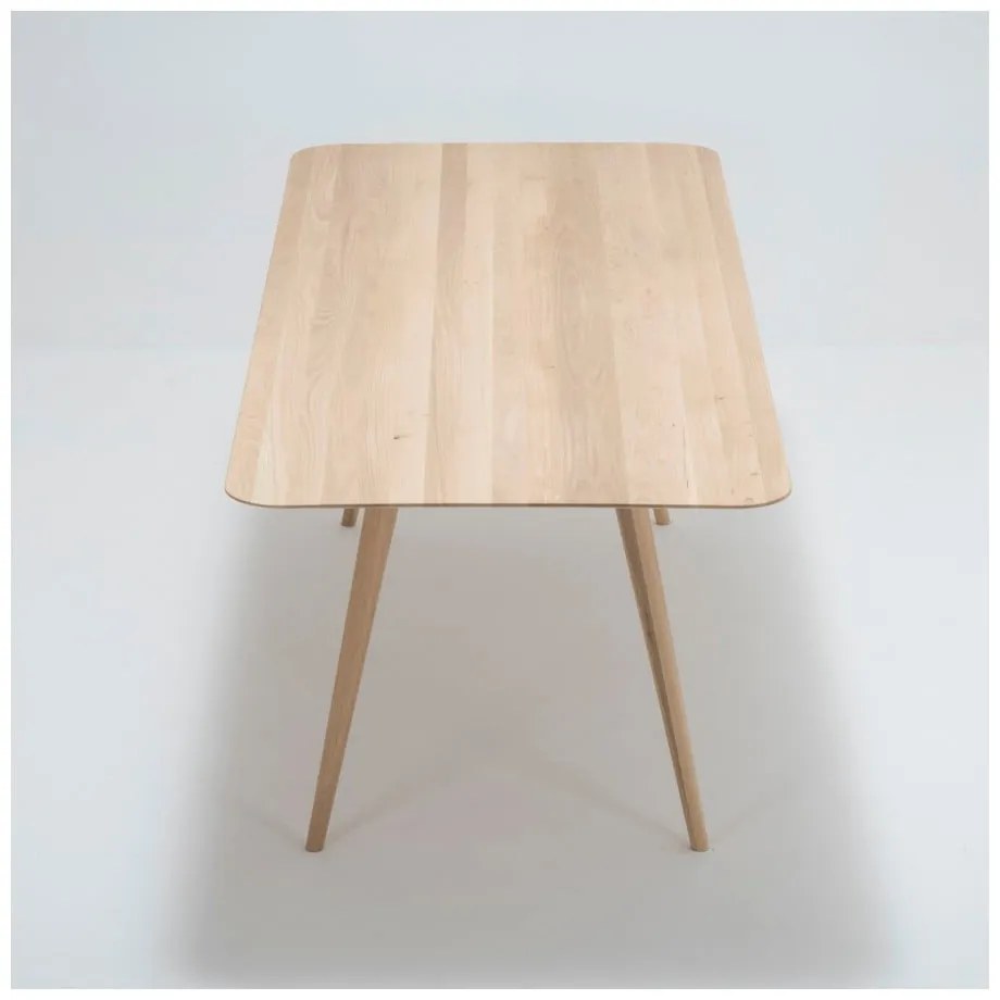 Tavolo da pranzo in legno massiccio di quercia , 220 x 90 cm Stafa - Gazzda