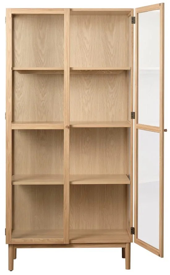 Vetrina in legno di quercia di colore naturale 190x90 cm Elba - Unique Furniture