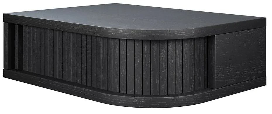 Comodino nero con effetto rovere Farsta – Woodman