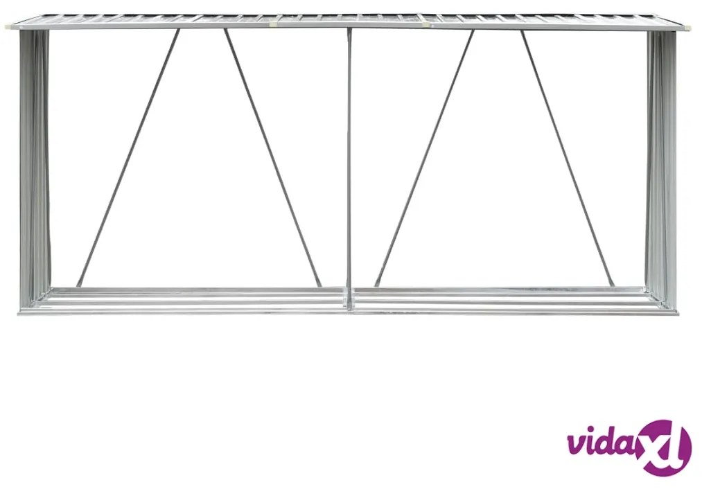 vidaXL Capannone da Giardino in Acciaio Zincato 330x84x152cm Verde