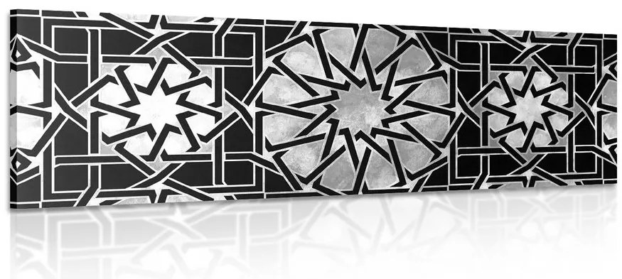Quadro su tela – Mosaico orientale in bianco e nero