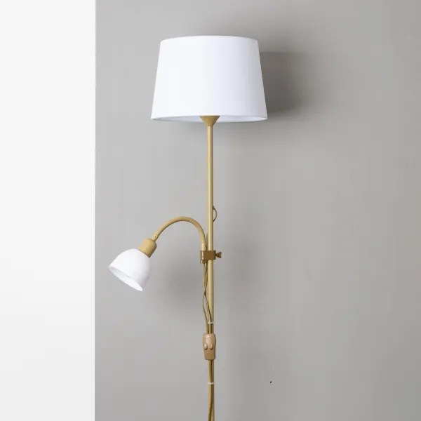 Brilagi - Lampada da terra CERIA 2 in 1 1xE27/100W/230V + 1xE14/25W dorata/bianca