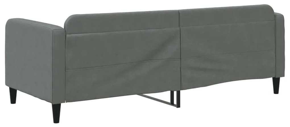 Letto da giorno grigio scuro 80x200 cm in tessuto