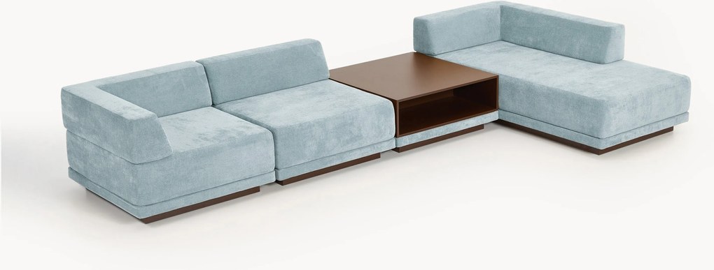 Divano angolare componibile 4 posti con tavolino Colin