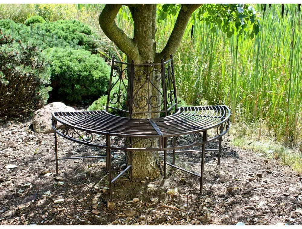 Panchina da giardino in metallo nero Narvi - Garden Pleasure