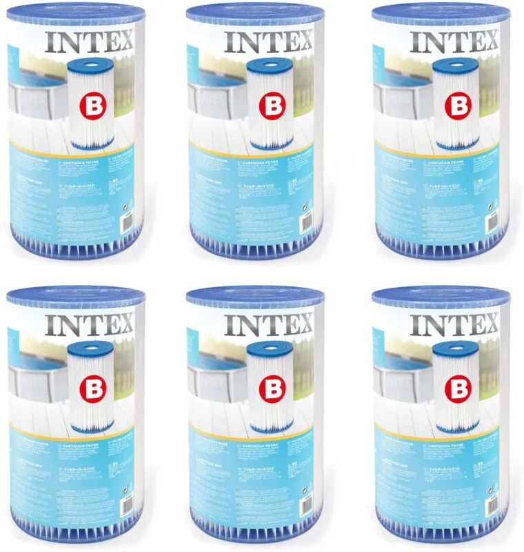 INTEX 29005 Ricambio cartone cartuccia per pompa filtro acqua piscina modello B Pezzi 6