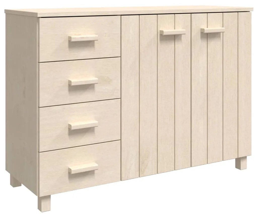 Credenza hamar miele 113x40x80 cm in legno massello di pino