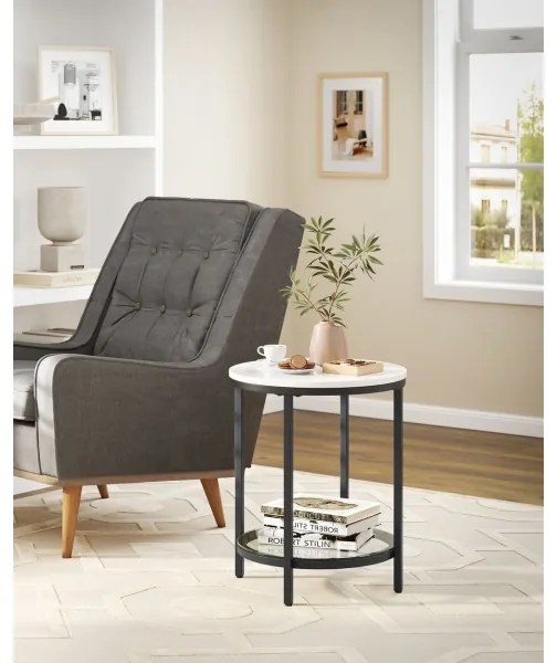 Tavolino d'appoggio SID nero/bianco