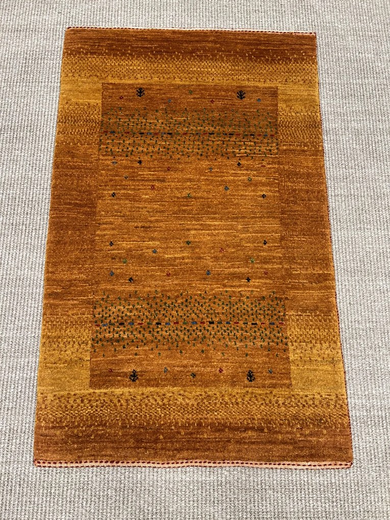 Loribaft Tappeto 100x60 Giallo (Iran) Annodato A Mano