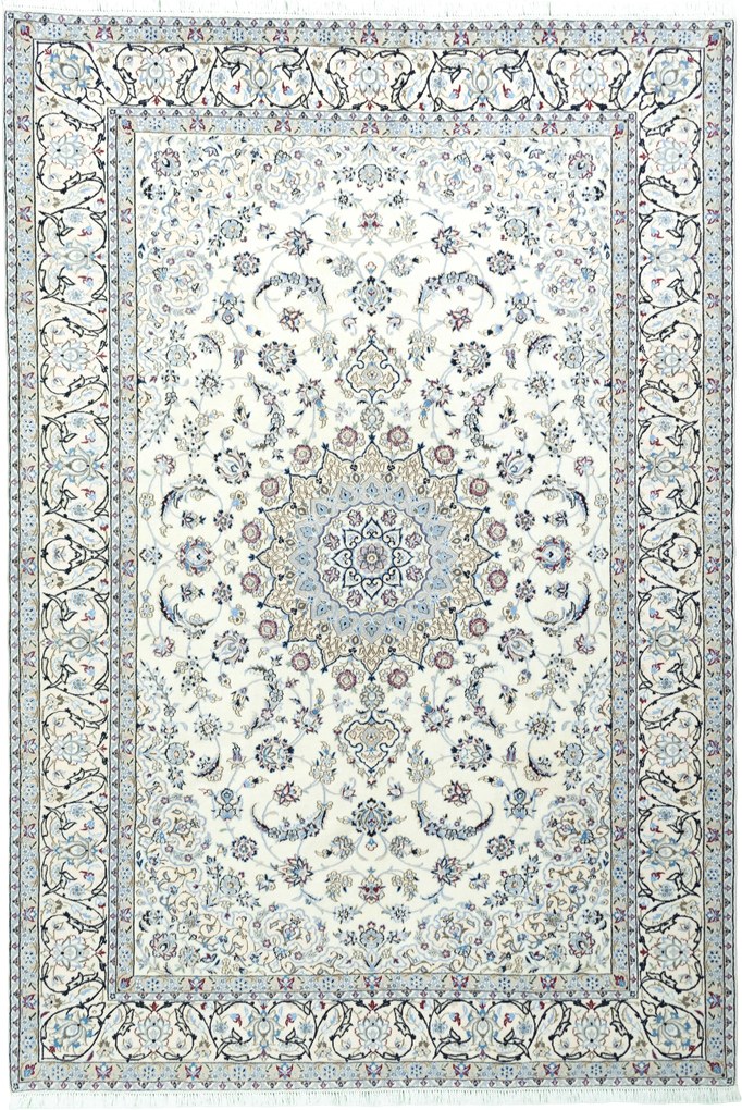 Nain Tappeto 200x290 Beige (Iran) Annodato A Mano