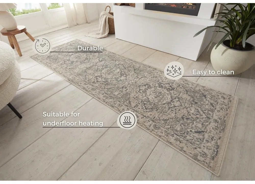 Passatoia greige 80x200 cm Terrain Designer Sand – Hanse Home