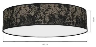 Plafoniera SATINO 3xE27/60W/230V nera/oro