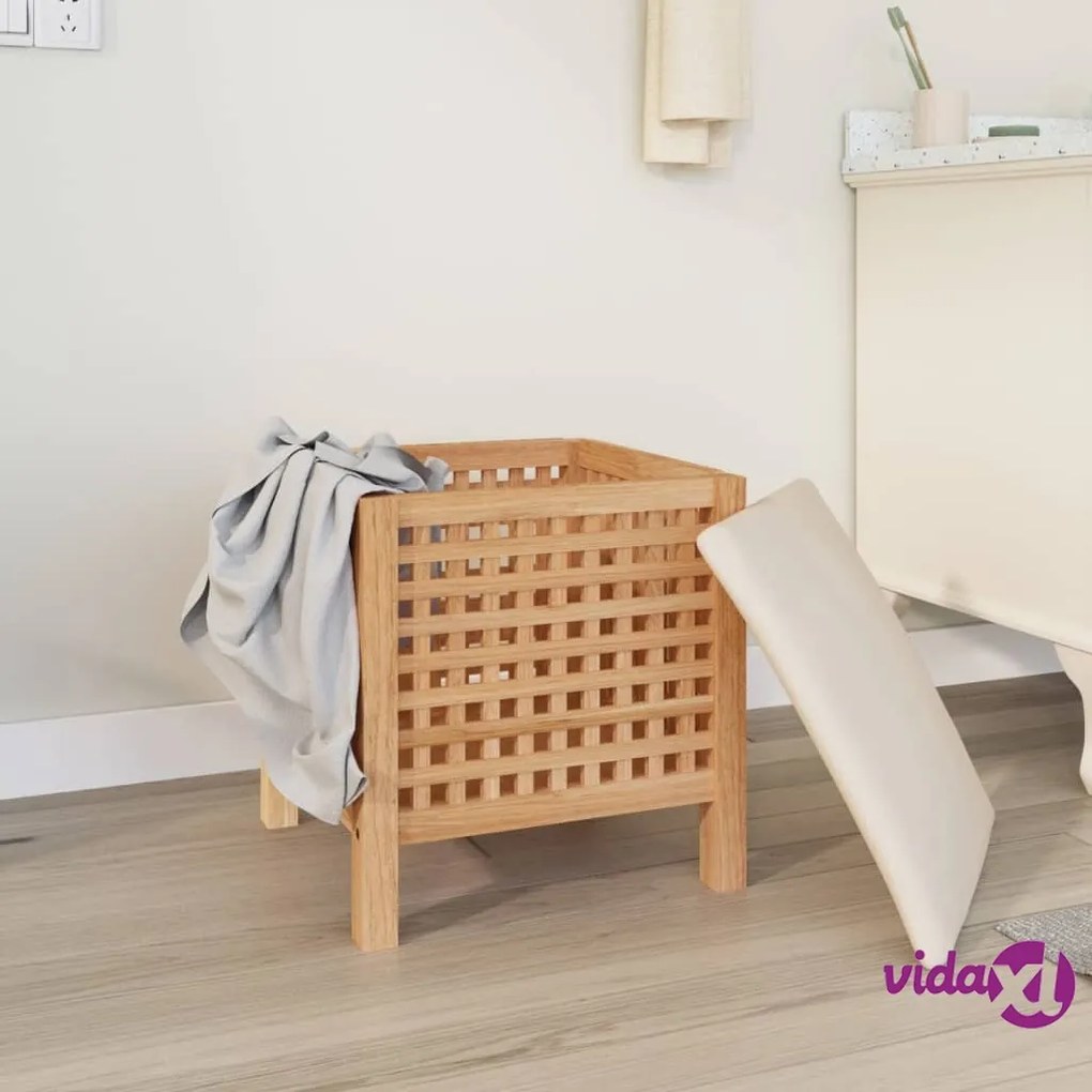 vidaXL Sgabello da Bagno 48x47,5x52 cm in Legno Massello di Noce