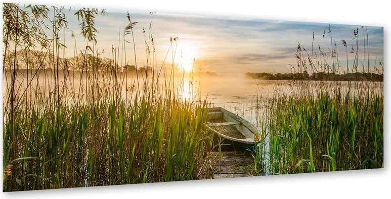 Immagine su tela, 125 x 50 cm Boat in the Grass - Styler