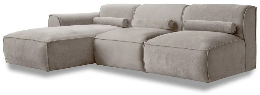 Divano angolare componibile beige (con penisola a sinistra) Flex Felix – Miuform